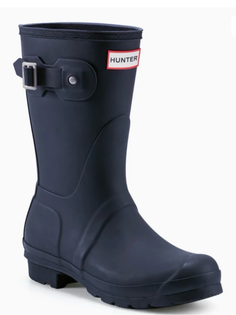 Hunter Women's Original Short Rain Boots in Navy Blue, size 9